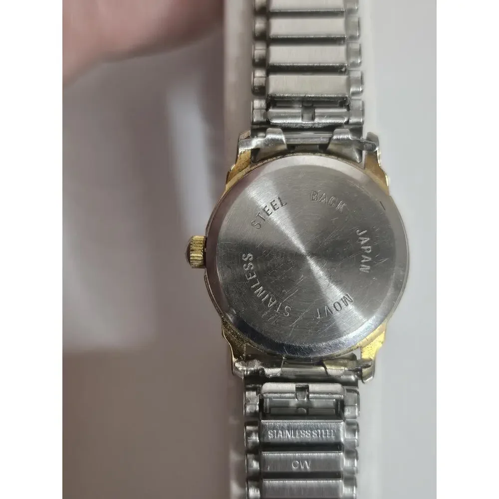 Beautiful Paris Ladies Watch Quartz New Battery Running Two Tone Expansion Band